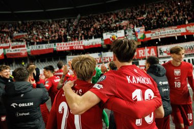 Michal Skoras ve Jakub Kaminski, 2026 Dünya Kupası 'nda Litvanya ve Polonya milli takımları arasında oynanan Avrupa ön eleme maçında görüldü (Maciej Rogowski / Ball Raw Images)