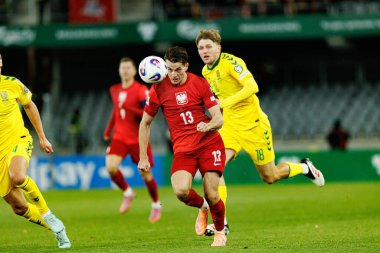 Jakub Kaminski, 2026 Dünya Kupası Avrupa ön eleme maçında Litvanya ve Polonya milli takımları arasında görüldü (Maciej Rogowski / Ball Raw Images)