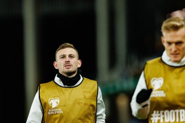 Dünya Kupası 2026 Avrupa ön eleme maçında Litvanya ve Polonya milli takımları arasında görülen Kacper Kozlowski (Maciej Rogowski / Ball Raw Images)