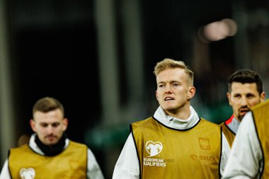 Karol Swiderski, 2026 Dünya Kupası Avrupa ön eleme maçında Litvanya ve Polonya milli takımları arasında görüldü (Maciej Rogowski / Ball Raw Images)