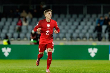 Michal Skoras, 2026 Dünya Kupası 'nda Litvanya ve Polonya milli takımları arasında oynanan Avrupa ön eleme maçında görüldü (Maciej Rogowski / Ball Raw Images)