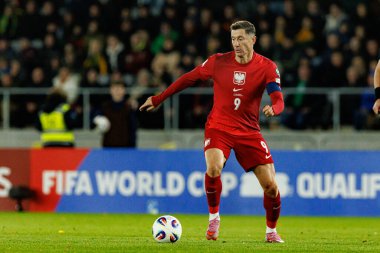 Robert Lewandowski, 2026 Dünya Kupası Avrupa ön eleme maçında Litvanya ve Polonya milli takımları arasında görüldü (Maciej Rogowski / Ball Raw Images)