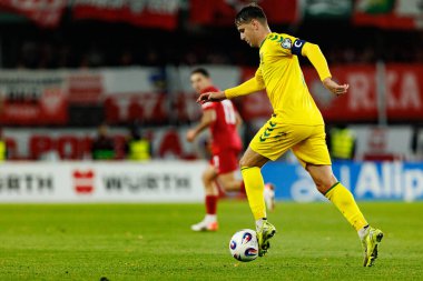 Dünya Kupası 2026 Avrupa Ön eleme maçında Litvanya ve Polonya milli takımları arasında Fedor Cernych görüldü (Maciej Rogowski / Ball Raw Images)