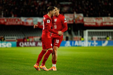 Sebastian Szymanski ve Piotr Zielinski, 2026 Dünya Kupası 'nda Litvanya ve Polonya milli takımları arasında oynanan Avrupa ön eleme maçında gol üstüne gol atarken görüldü (Maciej Rogowski / Ball Raw Images)