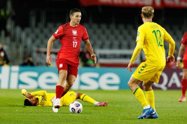 Bartosz Slisz, 2026 Dünya Kupası Avrupa ön eleme maçında Litvanya ve Polonya milli takımları arasında görüldü (Maciej Rogowski / Ball Raw Images)