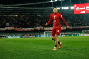 Piotr Zielinski, 2026 Dünya Kupası 'nda Litvanya ve Polonya milli takımları arasında oynanan Avrupa ön eleme maçında görüldü (Maciej Rogowski / Ball Raw Images)