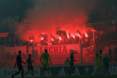 Polonya taraftarları 2026 Dünya Kupası 'nda Litvanya ve Polonya milli takımları arasında oynanan Avrupa Ön eleme maçında görüldüler (Maciej Rogowski / Ball Raw Images)