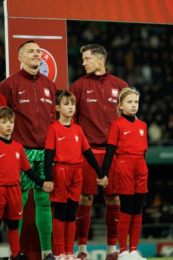 Lukasz Skorupski ve Robert Lewandowski, 2026 Dünya Kupası 'nda Litvanya ve Polonya milli takımları arasında oynanan Avrupa ön eleme maçında görüldü (Maciej Rogowski / Ball Raw Images)