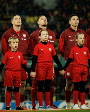 Piotr Zielinski, Matty Cash ve Bartosz Slisz, 2026 Dünya Kupası 'nda Litvanya ve Polonya milli takımları arasında oynanan Avrupa eleme maçında görüldü (Maciej Rogowski / Ball Raw Images)