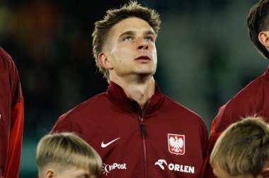 Michal Skoras, 2026 Dünya Kupası 'nda Litvanya ve Polonya milli takımları arasında oynanan Avrupa ön eleme maçında görüldü (Maciej Rogowski / Ball Raw Images)