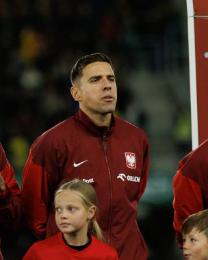 Jan Bednarek, 2026 Dünya Kupası 'nda Litvanya ve Polonya milli takımları arasında oynanan Avrupa ön eleme maçında görüldü (Maciej Rogowski / Ball Raw Images)