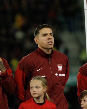 Jan Bednarek, 2026 Dünya Kupası 'nda Litvanya ve Polonya milli takımları arasında oynanan Avrupa ön eleme maçında görüldü (Maciej Rogowski / Ball Raw Images)