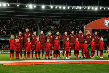 2026 Dünya Kupası 'nda Litvanya ve Polonya milli takımları arasında oynanan Avrupa ön eleme maçında Polonya takımı (Maciej Rogowski / Ball Raw Images)