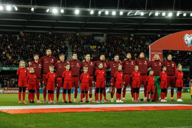 2026 Dünya Kupası 'nda Litvanya ve Polonya milli takımları arasında oynanan Avrupa ön eleme maçında Polonya takımı (Maciej Rogowski / Ball Raw Images)