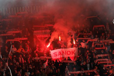 Polonya taraftarları 2026 Dünya Kupası 'nda Litvanya ve Polonya milli takımları arasında oynanan Avrupa Ön eleme maçında görüldüler (Maciej Rogowski / Ball Raw Images)