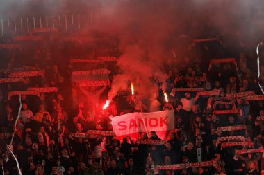 Polonya taraftarları 2026 Dünya Kupası 'nda Litvanya ve Polonya milli takımları arasında oynanan Avrupa Ön eleme maçında görüldüler (Maciej Rogowski / Ball Raw Images)