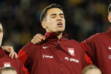 Jakub Kiwior, 2026 Dünya Kupası 'nda Litvanya ve Polonya milli takımları arasında oynanan Avrupa ön eleme maçında görüldü (Maciej Rogowski / Ball Raw Images)