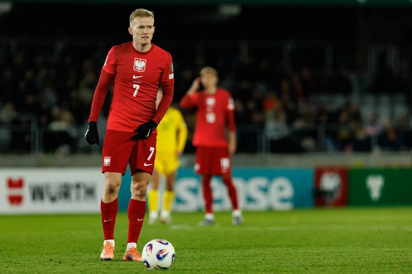 Karol Swiderski, 2026 Dünya Kupası Avrupa ön eleme maçında Litvanya ve Polonya milli takımları arasında görüldü (Maciej Rogowski / Ball Raw Images)