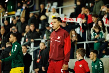 Jan Bednarek, 2026 Dünya Kupası 'nda Litvanya ve Polonya milli takımları arasında oynanan Avrupa ön eleme maçında görüldü (Maciej Rogowski / Ball Raw Images)