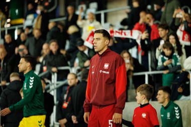 Jan Bednarek, 2026 Dünya Kupası 'nda Litvanya ve Polonya milli takımları arasında oynanan Avrupa ön eleme maçında görüldü (Maciej Rogowski / Ball Raw Images)