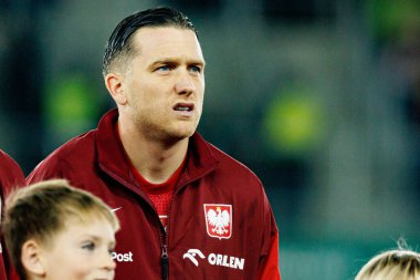 Piotr Zielinski, 2026 Dünya Kupası 'nda Litvanya ve Polonya milli takımları arasında oynanan Avrupa ön eleme maçında görüldü (Maciej Rogowski / Ball Raw Images)