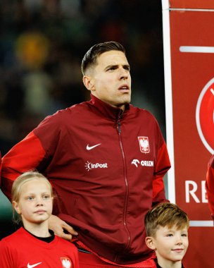 Jan Bednarek, 2026 Dünya Kupası 'nda Litvanya ve Polonya milli takımları arasında oynanan Avrupa ön eleme maçında görüldü (Maciej Rogowski / Ball Raw Images)