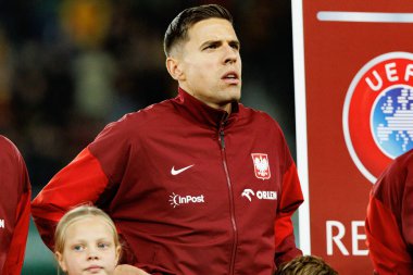 Jan Bednarek, 2026 Dünya Kupası 'nda Litvanya ve Polonya milli takımları arasında oynanan Avrupa ön eleme maçında görüldü (Maciej Rogowski / Ball Raw Images)