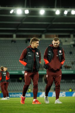 Michal Skoras ve Kacper Kozlowski, 2026 Dünya Kupası 'nda Litvanya ve Polonya milli takımları arasında oynanan Avrupa ön eleme maçında görüldü (Maciej Rogowski / Ball Raw Images)