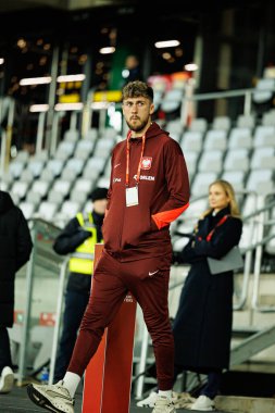 Dünya Kupası 2026 Avrupa Ön eleme maçında Litvanya ve Polonya milli takımları arasında görülen Kacper Tobiasz (Maciej Rogowski / Ball Raw Images)