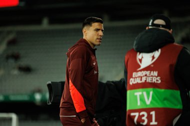 Jan Bednarek, 2026 Dünya Kupası 'nda Litvanya ve Polonya milli takımları arasında oynanan Avrupa ön eleme maçında görüldü (Maciej Rogowski / Ball Raw Images)