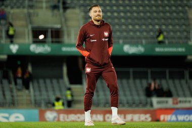 Matty Cash, 2026 Dünya Kupası 'nda Litvanya ve Polonya milli takımları arasında oynanan Avrupa Ön eleme maçında görüldü (Maciej Rogowski / Ball Raw Images)