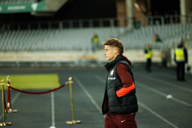 Michal Skoras, 2026 Dünya Kupası 'nda Litvanya ve Polonya milli takımları arasında oynanan Avrupa ön eleme maçında görüldü (Maciej Rogowski / Ball Raw Images)