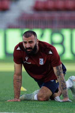 Mikael Ishak, UEFA Konferans Ligi öncesinde Lincoln Red Imps (Maciej Rogowski / Ball Raw Images) maçında Lech Poznan 'ın resmi basın toplantısı ve antrenmanı sırasında görüldü.)
