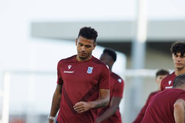 Bryan Fiabema, Lincoln Red Imps (Maciej Rogowski / Ball Raw Images) ile oynanan UEFA Konferans Ligi maçından önce Lech Poznan 'ın resmi basın toplantısı ve eğitiminde görüldü.)