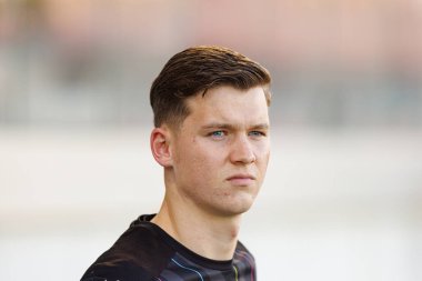 Krzysztof Bakowski, UEFA Konferans Ligi öncesinde Lincoln Red Imps (Maciej Rogowski / Ball Raw Images) maçında Lech Poznan 'ın resmi basın toplantısı ve eğitiminde görüldü.)