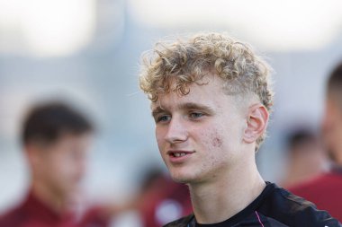 Mateusz Pruchniewski, UEFA Konferans Ligi maçından önce Lech Poznan 'ın Lincoln Red Imps (Maciej Rogowski / Ball Raw Images)