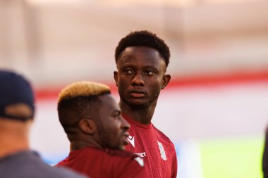 Yannick Agnero, UEFA Konferans Ligi öncesinde Lincoln Red Imps (Maciej Rogowski / Ball Raw Images) maçında Lech Poznan 'ın resmi basın toplantısı ve antrenmanı sırasında görüldü.)