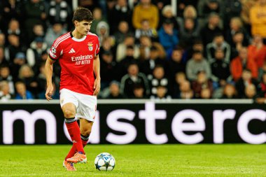 Antonio Silva, Newcastle United FC ve SL Benfica (Maciej Rogowski / Ball Raw Images) arasındaki Şampiyonlar Ligi faz maçında görüldü.)