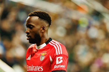 Dodi Lukebakio, Newcastle United FC ile SL Benfica (Maciej Rogowski / Ball Raw Images) arasındaki Şampiyonlar Ligi faz maçında görüldü.)