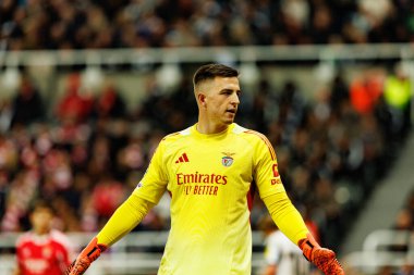 Anatoliy Trubin, Newcastle United FC ve SL Benfica (Maciej Rogowski / Ball Raw Images) arasında Şampiyonlar Ligi faz oyunu sırasında görüldü)