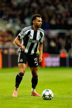 Jacob Murphy, Newcastle United FC ve SL Benfica (Maciej Rogowski / Ball Raw Images) arasındaki Şampiyonlar Ligi faz maçında görüldü.)
