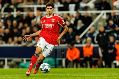 Antonio Silva, Newcastle United FC ve SL Benfica (Maciej Rogowski / Ball Raw Images) arasındaki Şampiyonlar Ligi faz maçında görüldü.)