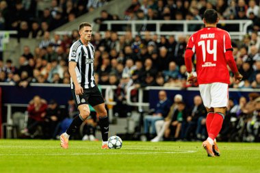 Sven Botman, Newcastle United FC ve SL Benfica (Maciej Rogowski / Ball Raw Images) arasında Şampiyonlar Ligi faz oyunu sırasında görüldü)
