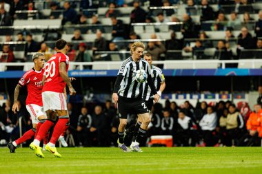 Nick Woltemade, Newcastle United FC ve SL Benfica (Maciej Rogowski / Ball Raw Images) arasında Şampiyonlar Ligi faz maçında görüldü.)