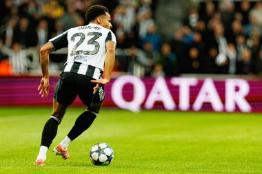 Jacob Murphy, Newcastle United FC ve SL Benfica (Maciej Rogowski / Ball Raw Images) arasındaki Şampiyonlar Ligi faz maçında görüldü.)