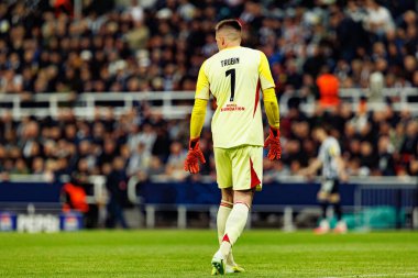 Anatoliy Trubin, Newcastle United FC ve SL Benfica (Maciej Rogowski / Ball Raw Images) arasında Şampiyonlar Ligi faz oyunu sırasında görüldü)