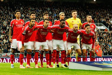 Benfica takımı, Newcastle United FC ve SL Benfica (Maciej Rogowski / Ball Raw Images) arasındaki Şampiyonlar Ligi faz maçında görüldü.)