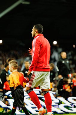 Vangelis Pavlidis, Newcastle United FC ve SL Benfica (Maciej Rogowski / Ball Raw Images) arasındaki Şampiyonlar Ligi faz maçında görüldü)