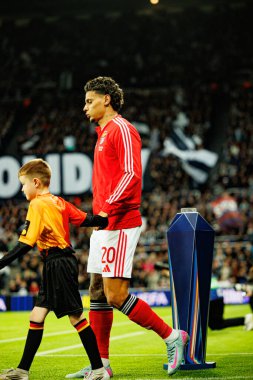 Richard Rios, Newcastle United FC ve SL Benfica (Maciej Rogowski / Ball Raw Images) arasındaki Şampiyonlar Ligi faz maçında görüldü.)
