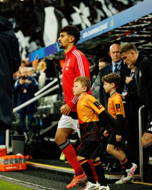 Tomas Araujo, Newcastle United FC ve SL Benfica (Maciej Rogowski / Ball Raw Images) arasında Şampiyonlar Ligi faz oyunu sırasında görüldü)